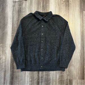 Banana Republic Gray Button-Up Sweater